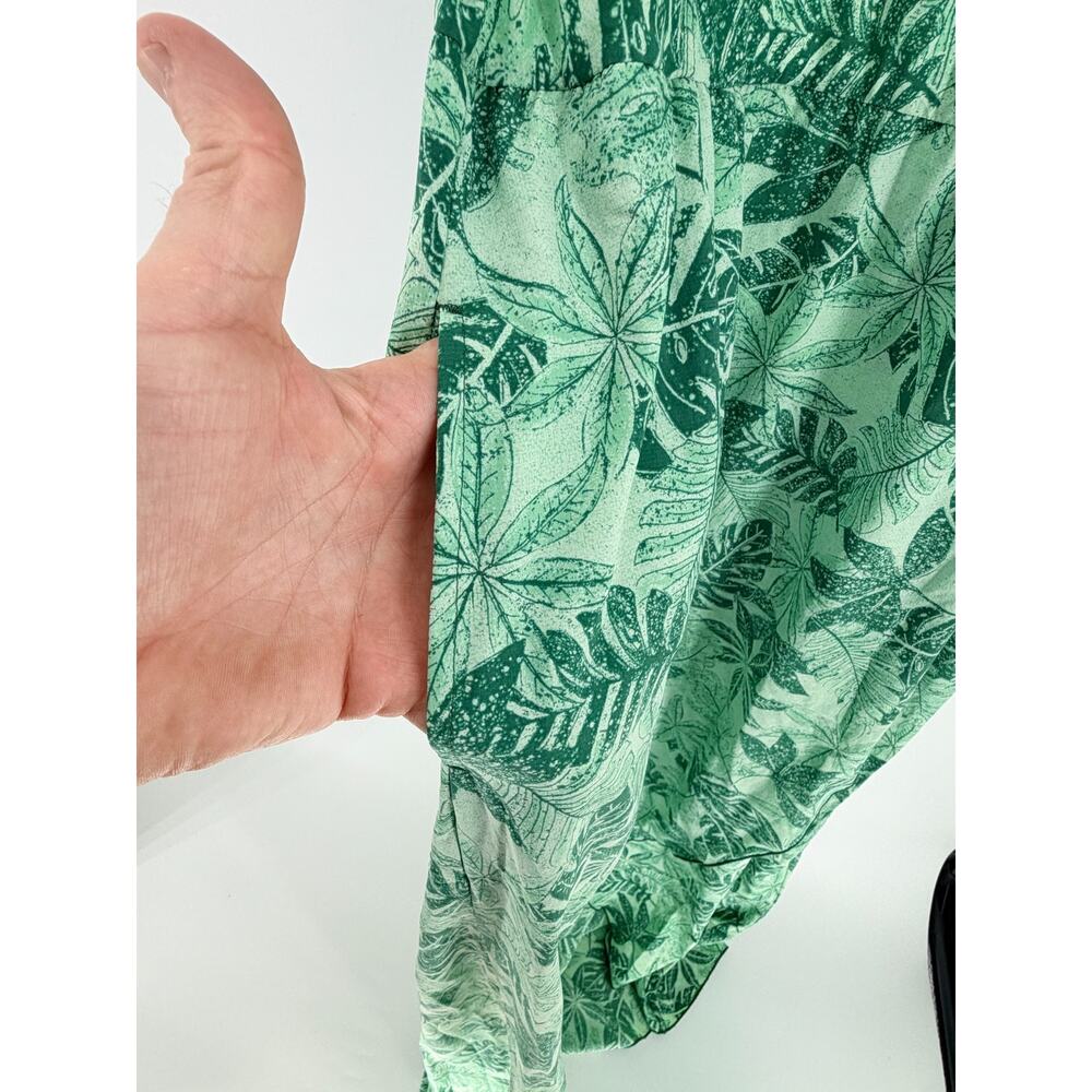 Toad&Co Sunkissed Maxi Dress Medium Kelp Green Botanic Print NWT Sustainable $95 - Picture 5 of 10